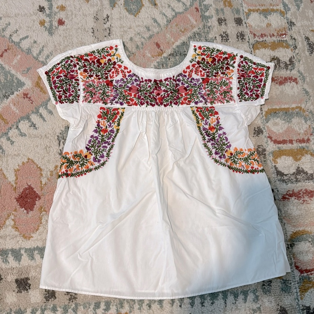 Madewell floral shortsleeved blouse